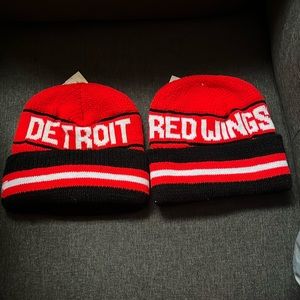 2 Vintage Detroit Redwings Winter Beanies